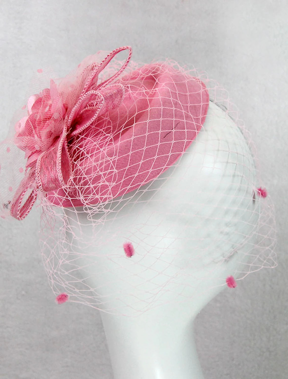 Wholesale Fascinators Kentucky Derby Hat Headwear Headpiece Net Veil Hat Wedding Ladies Day Cocktail Royal Astcot With Cap Floral Headpiece Headwear